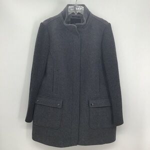 Talbot’s Sweater Sleeve Wool Jacket Coat Classic Winter Warm Gray Size 16P